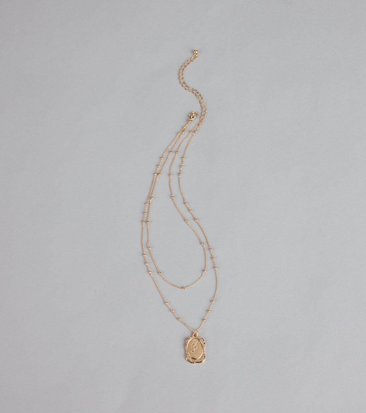 Luxe Layered Rose Pendant Necklace