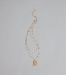 Luxe Layered Rose Pendant Necklace