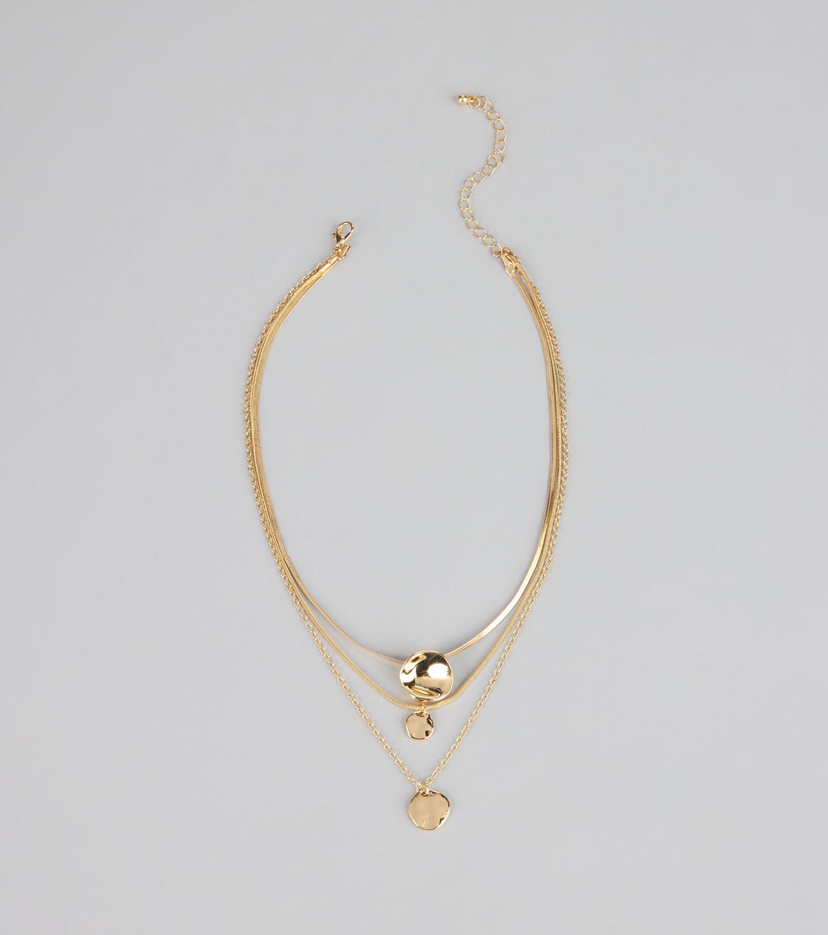 Soft Shine Layered Chain Necklace