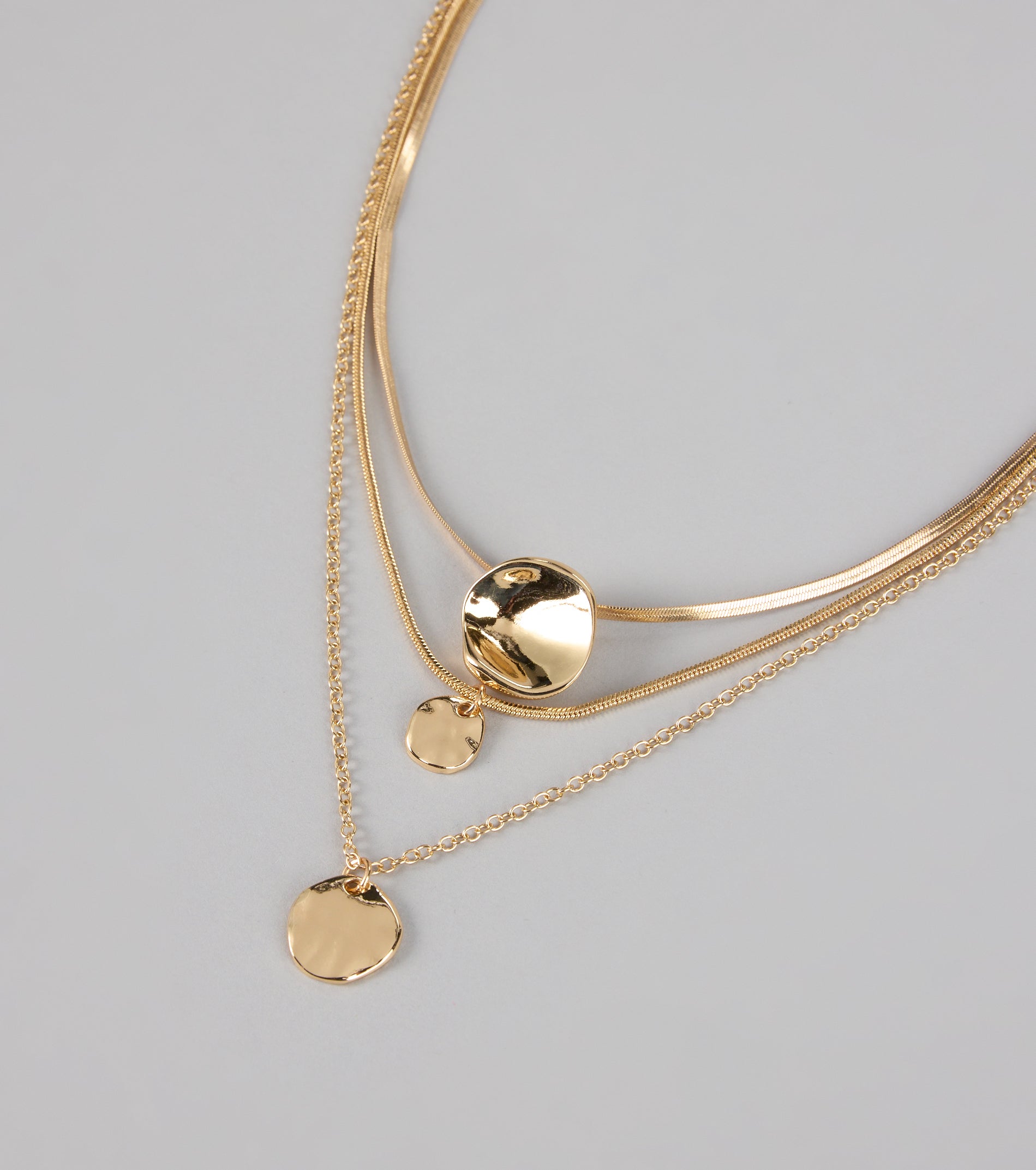 Soft Shine Layered Chain Necklace