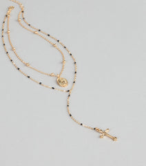 Divine Duo Layered Charm Necklace