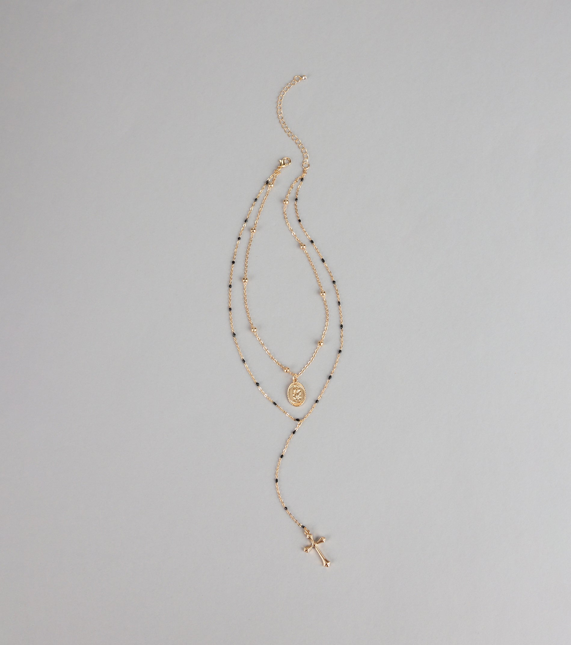 Divine Duo Layered Charm Necklace