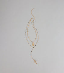 Divine Duo Layered Charm Necklace