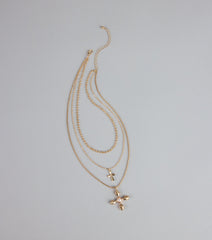 Divine Drip Layered Cross Necklace