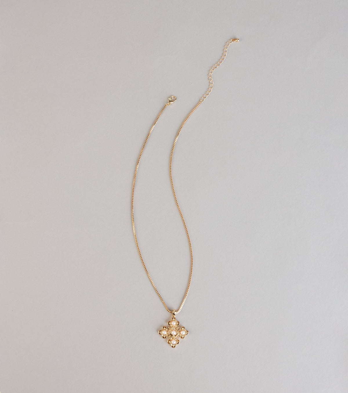Quiet Grace Cross Pendant Necklace