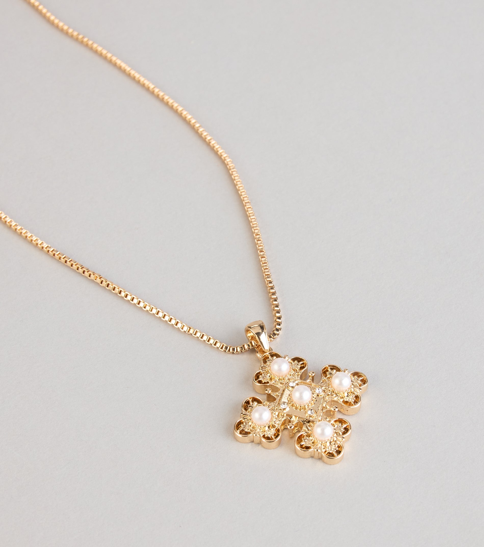 Quiet Grace Cross Pendant Necklace
