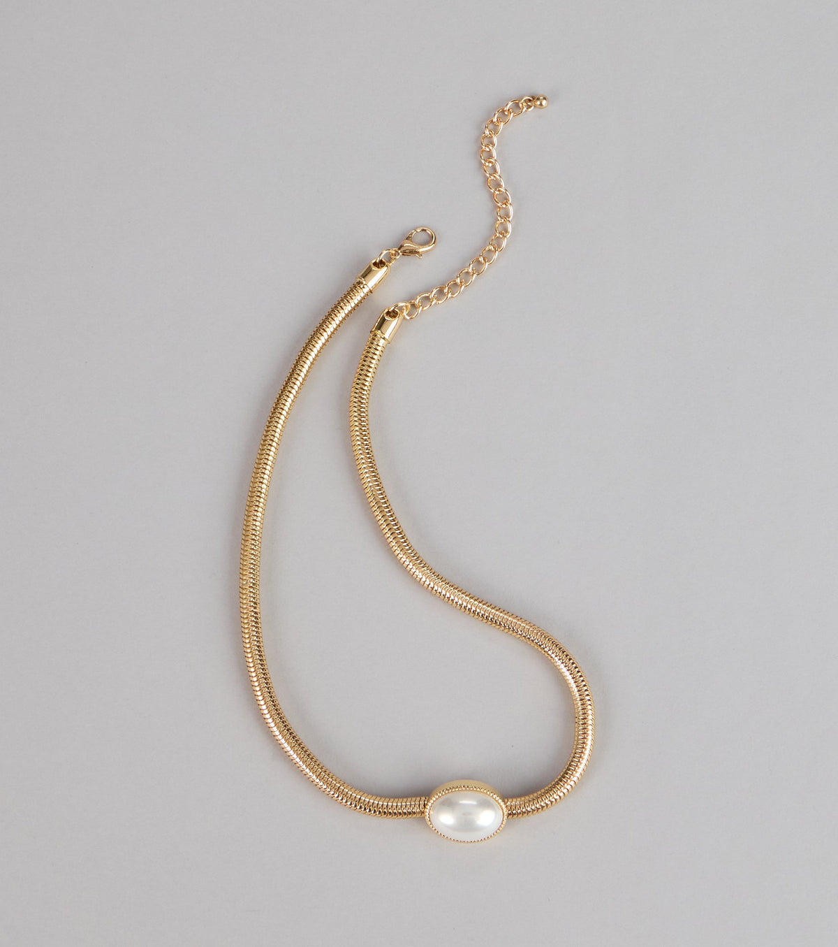 Modern Muse Coil Pearl Collar Necklace