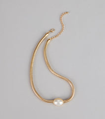Modern Muse Coil Pearl Collar Necklace