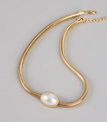 Modern Muse Coil Pearl Collar Necklace