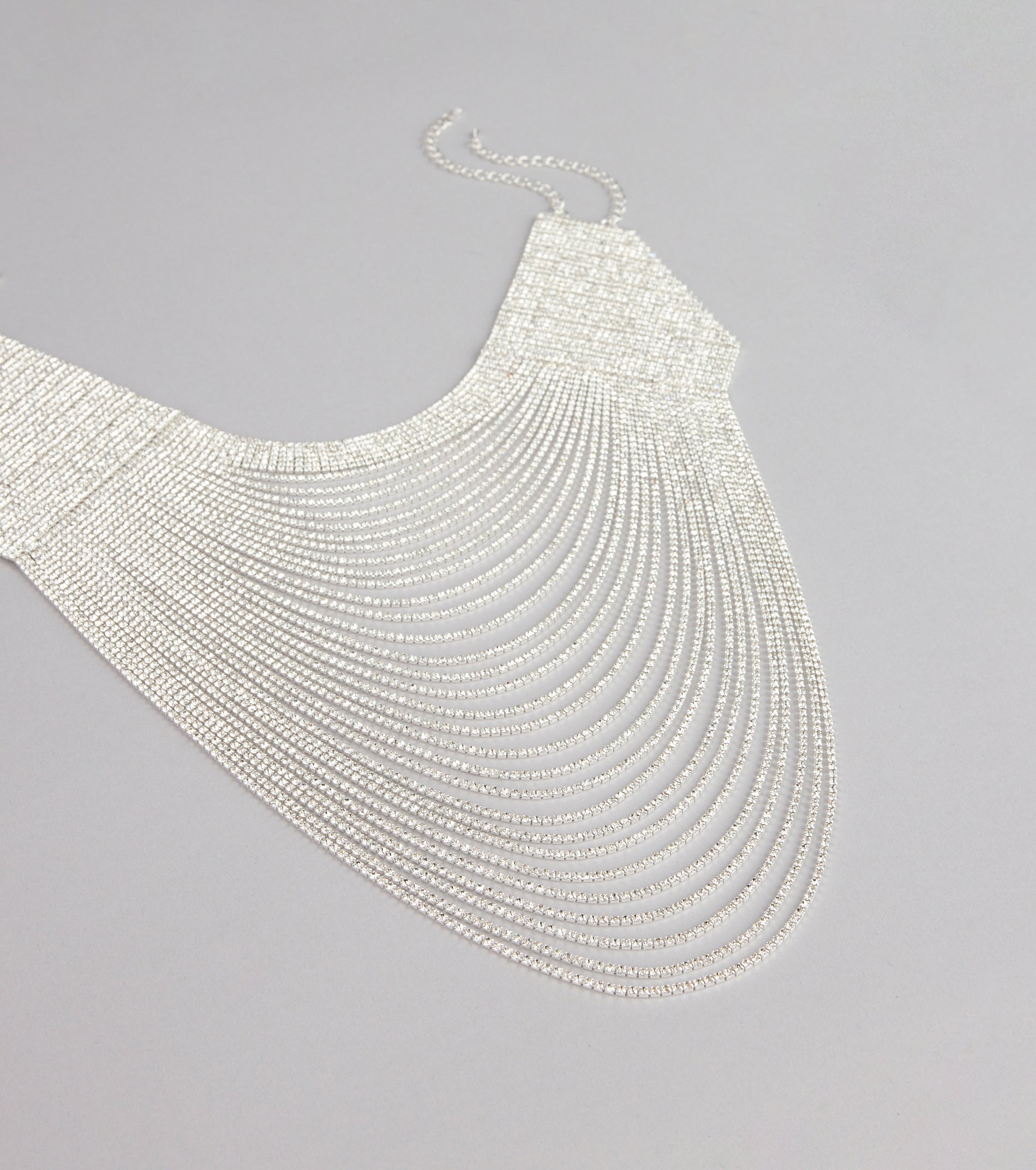Cascade Queen Rhinestone Choker Necklace