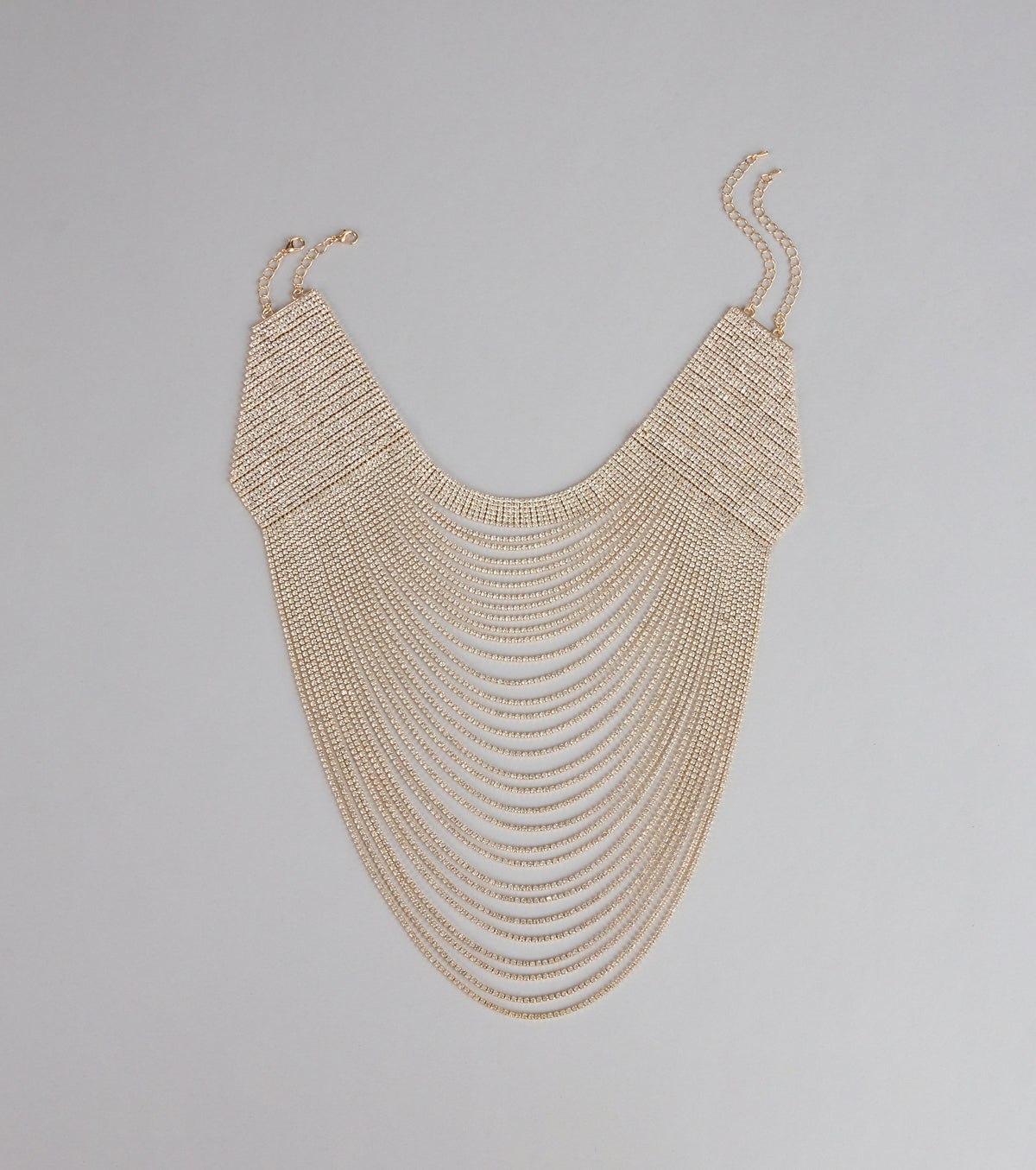High Drama Cascade Rhinestone Choker