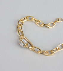 Linked Luxe Rhinestone Chain Bracelet