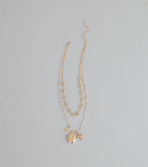 Lucky Layers Locket Charm Necklace