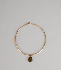 Drop the Drama Pendant Collar Necklace