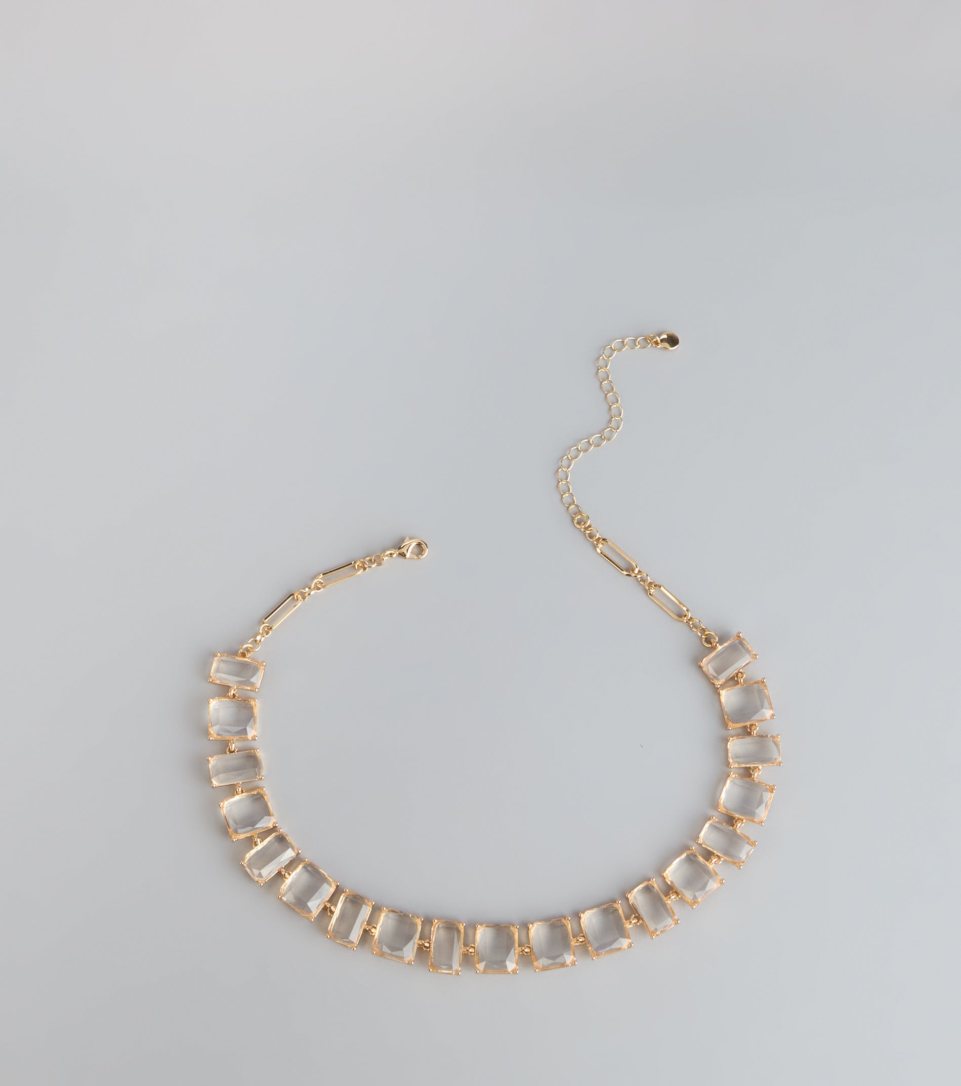 Crystal Row Statement Choker Necklace