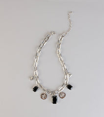 Bold Moves Only Statement Charm Necklace