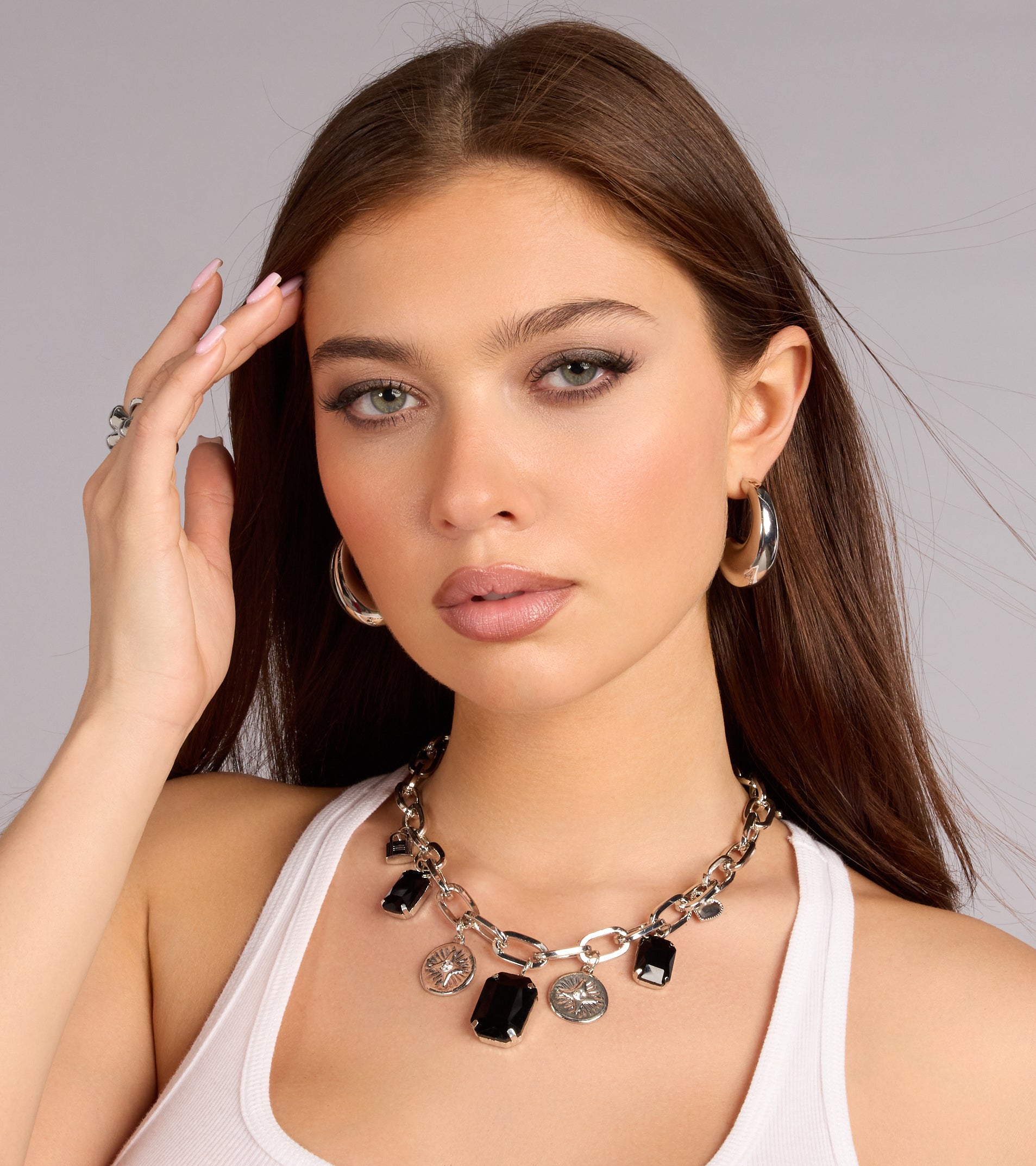 Bold Moves Only Statement Charm Necklace
