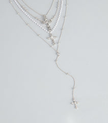 Layered Luxe Cross Necklace