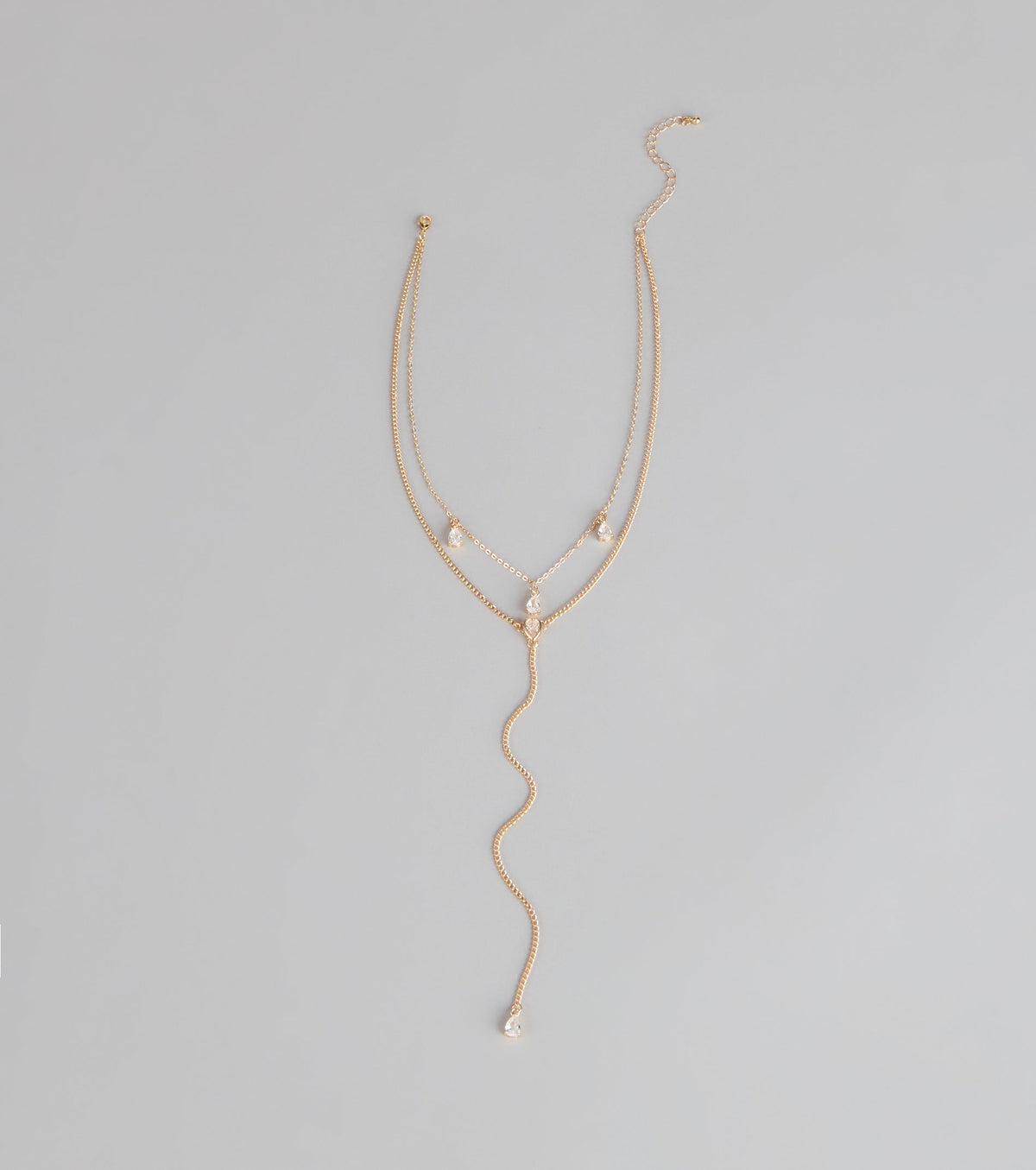 Charmed To Layer Rhinestone Necklace