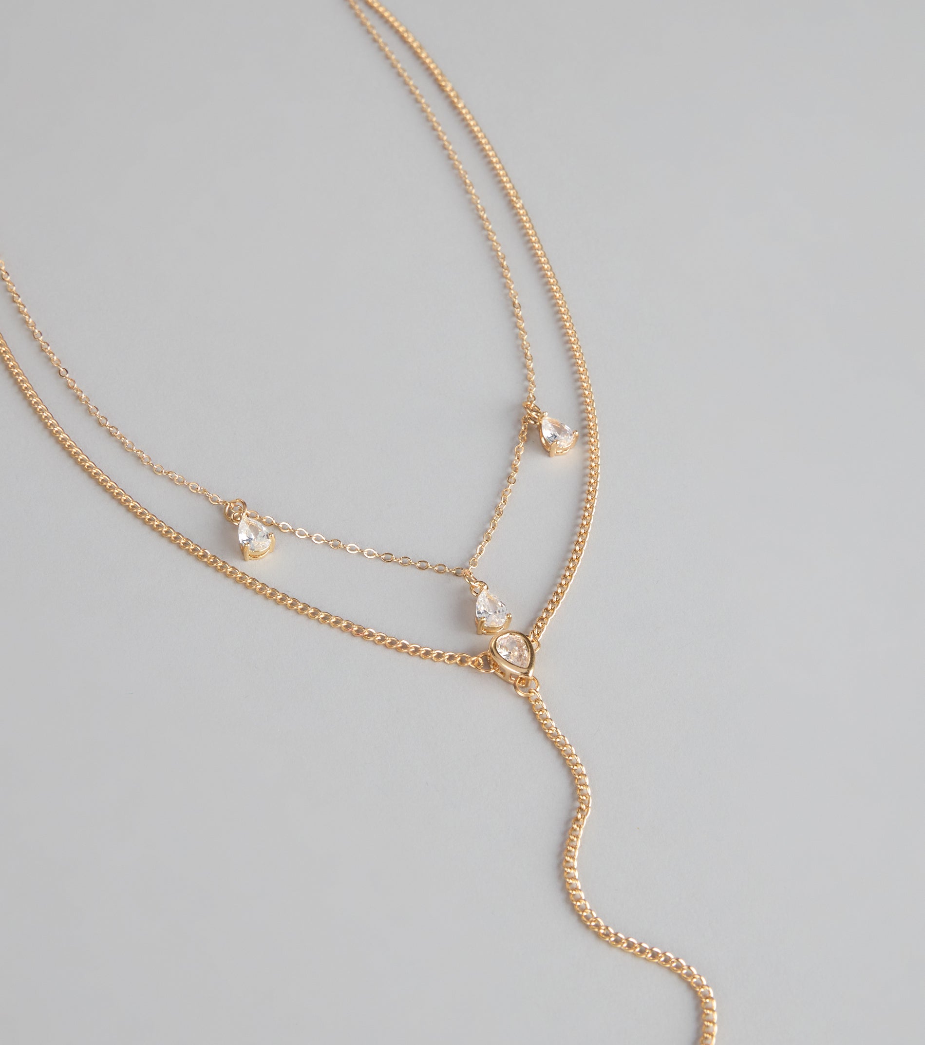 Charmed To Layer Rhinestone Necklace