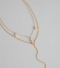 Charmed To Layer Rhinestone Necklace