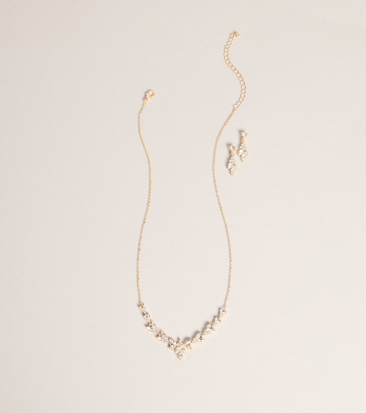 Just Add Sparkle Rhinestone Necklace And Earrings Set
