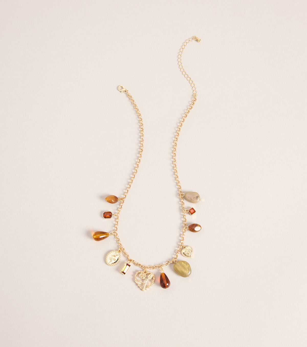 Mood Board Stone Charm Necklace