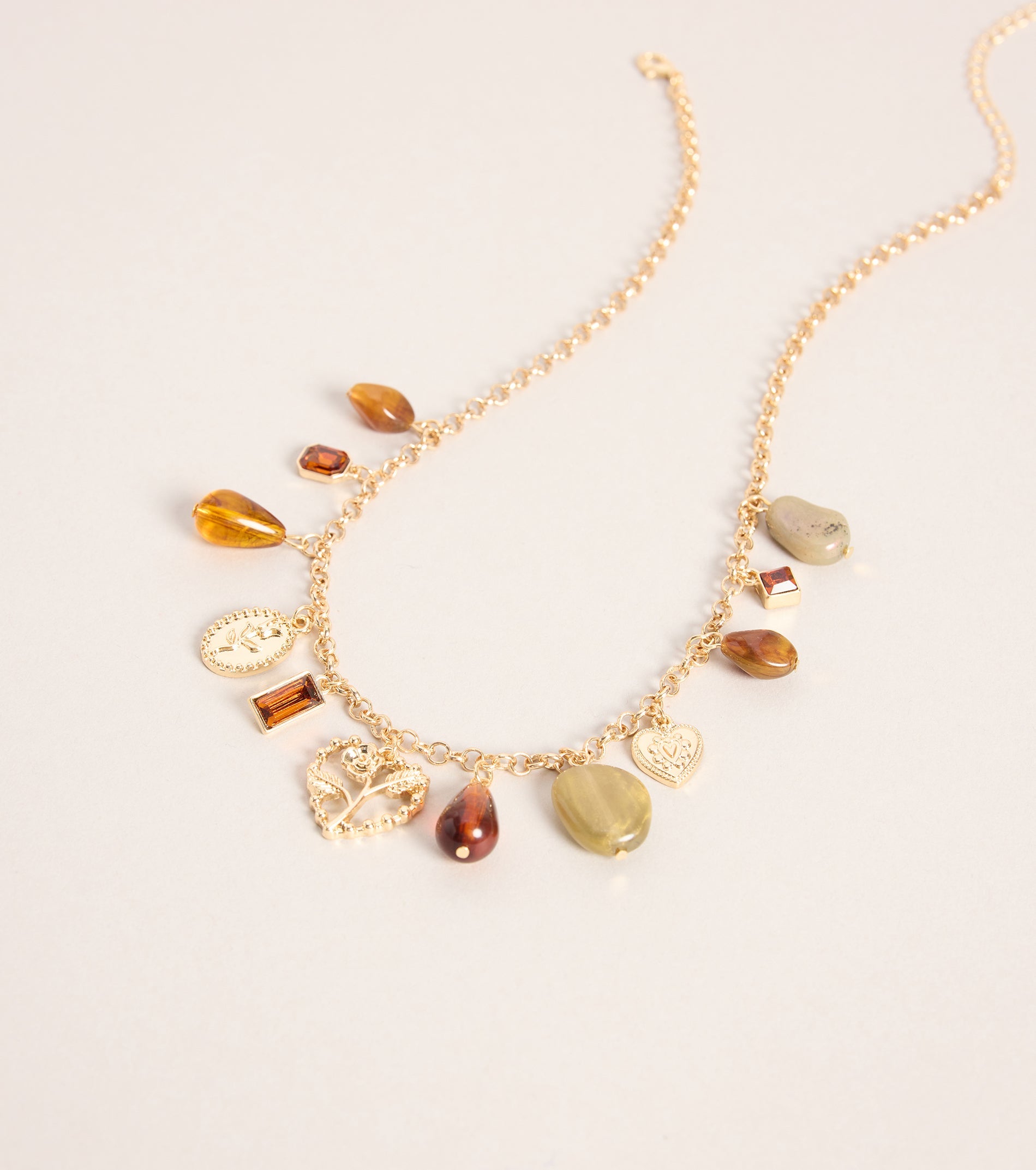 Mood Board Stone Charm Necklace