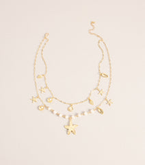 Sea You There Pearl Charm Necklace