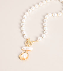 Layered Luxe Pearl Toggle Necklace