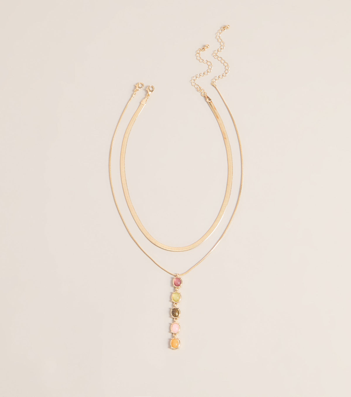 Caught Feelings Stone Drop Necklace