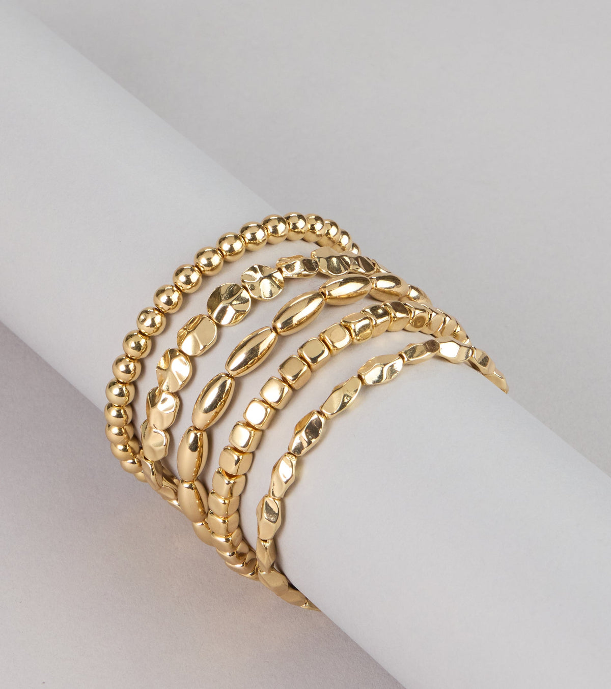 Stack The Shine Beaded Stretch Bracelet Set