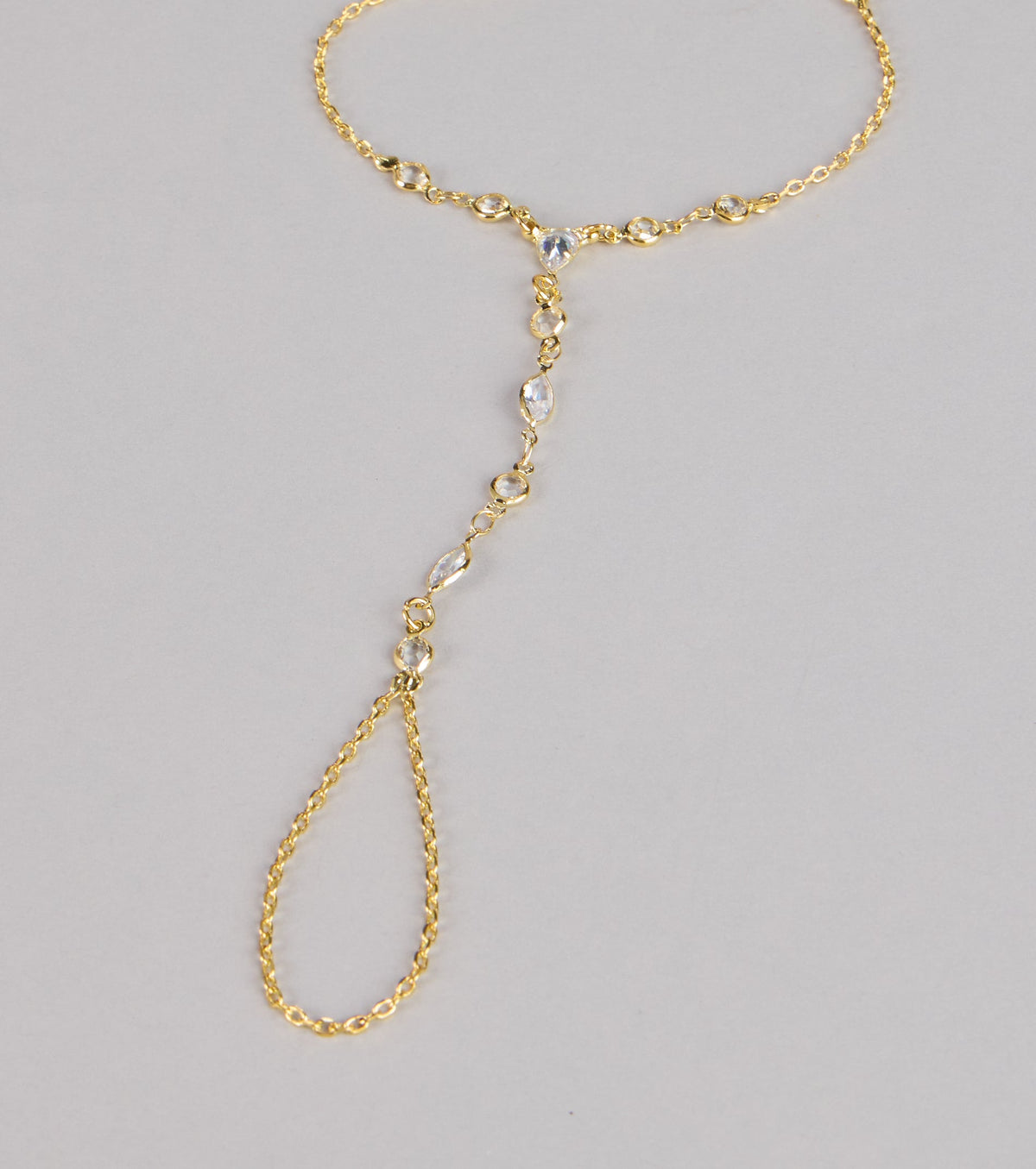 Glow in Motion Rhinestone Hand Chain