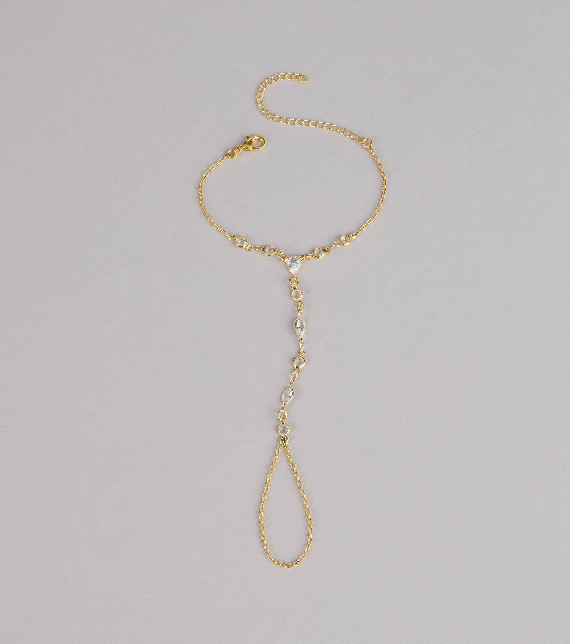 Glow in Motion Rhinestone Hand Chain