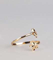 Golden Bloom Flower Arm Cuff