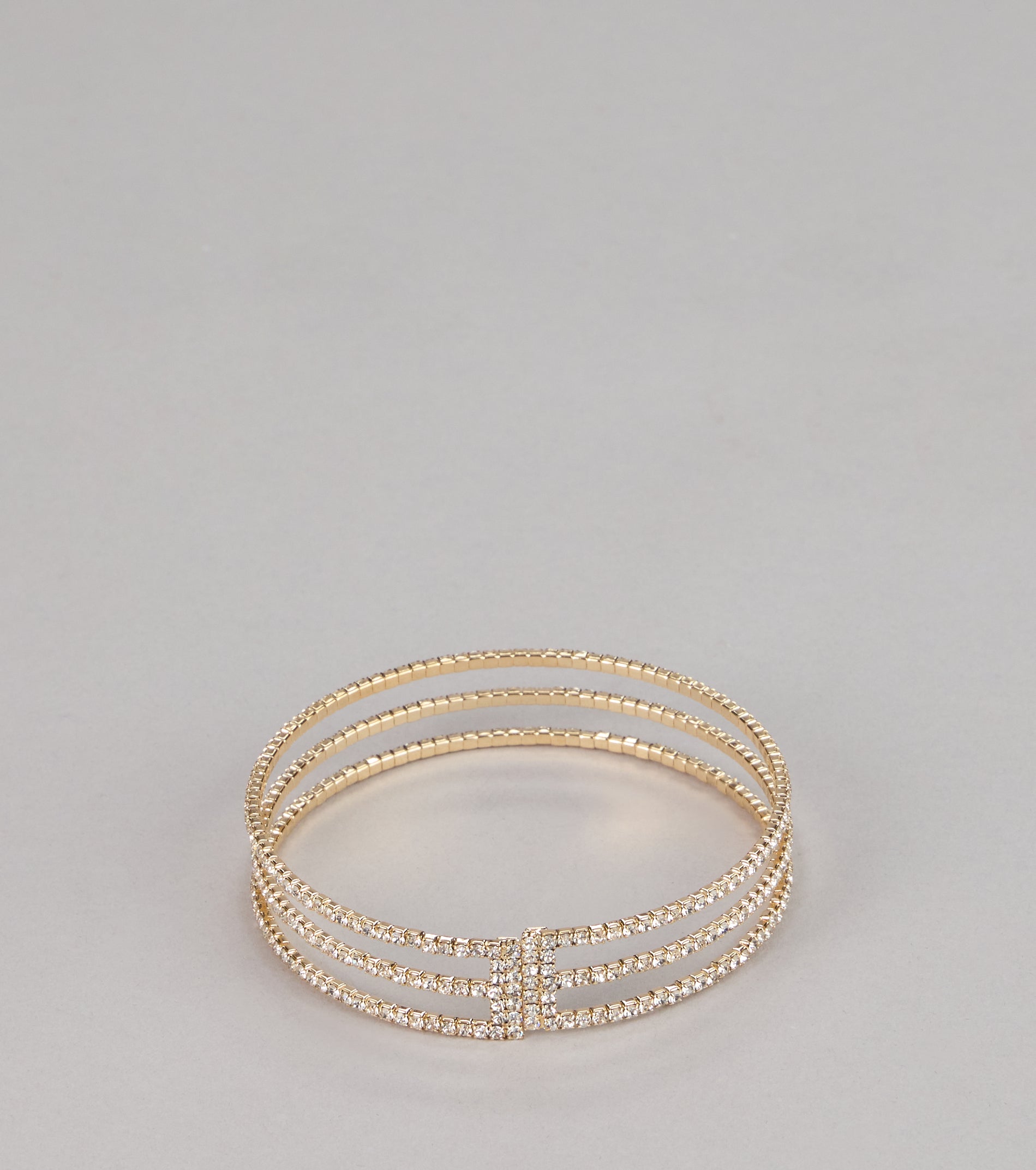 Spiral Shine Rhinestone Arm Cuff