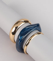Mixed Vibes Bangle Bracelet Trio