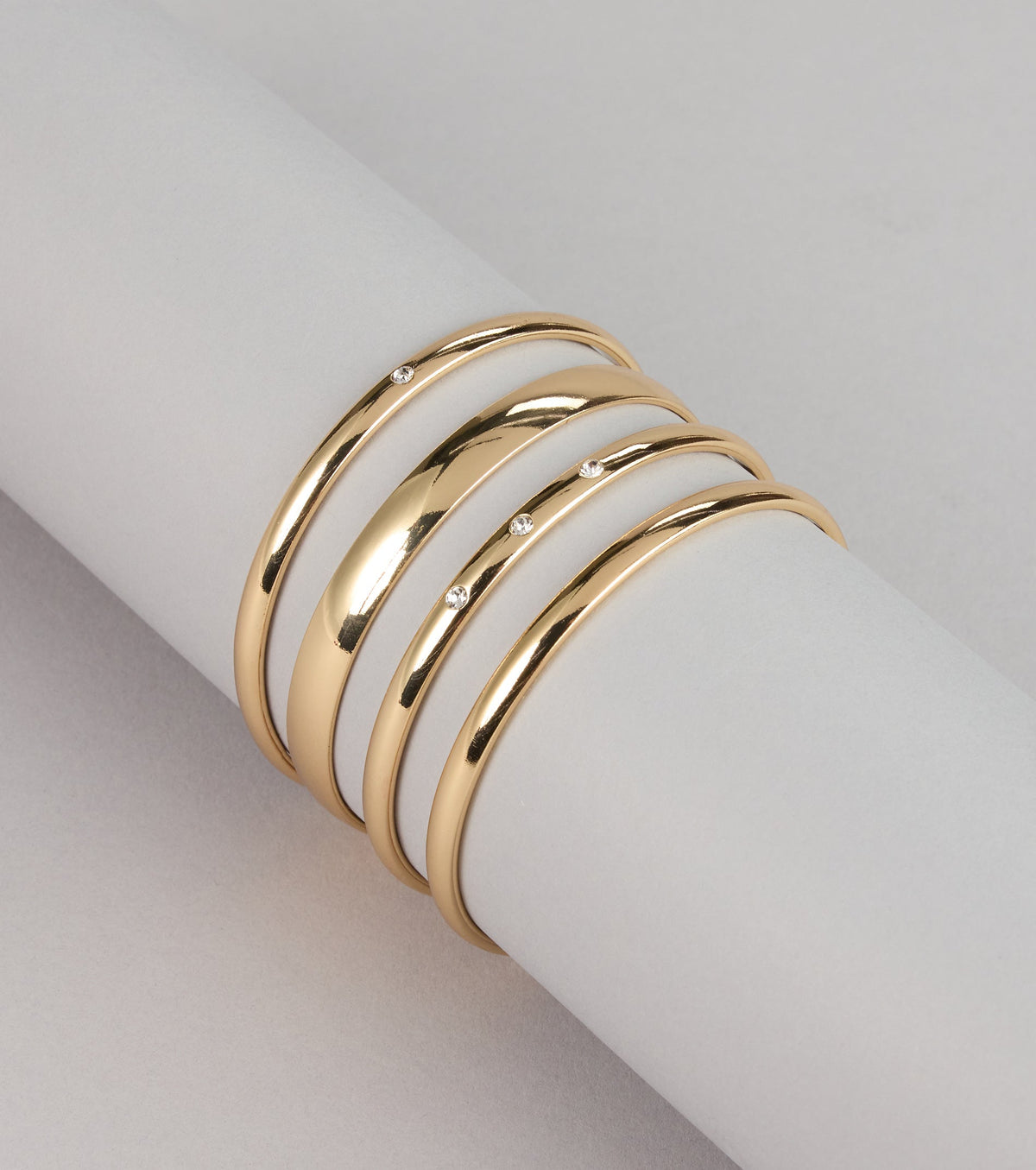 Stacked In Shine Bangle Bracelet Set