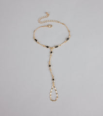 Noir Charm Hand Chain Bracelet