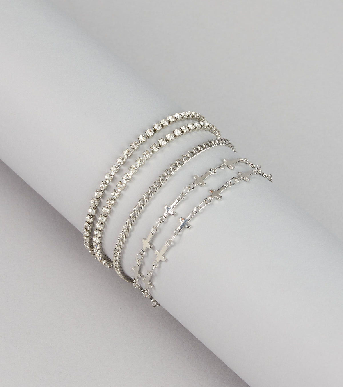 Soft Shine Cross Bracelet Set