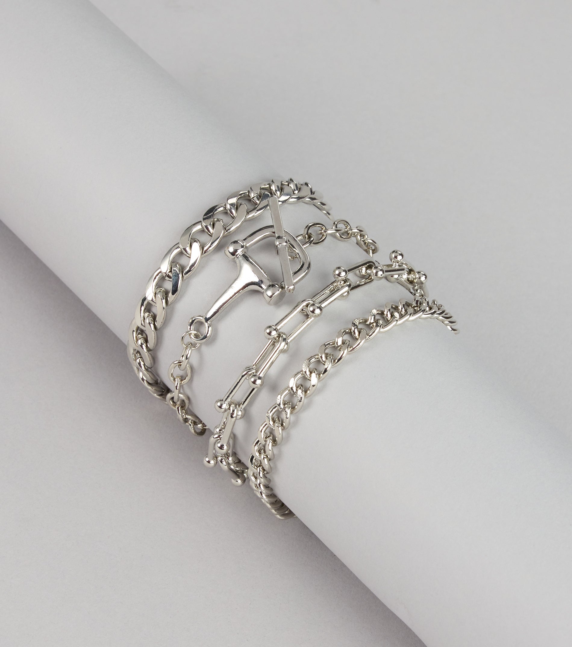 Bold Moves Chunky Chain Bracelet Set