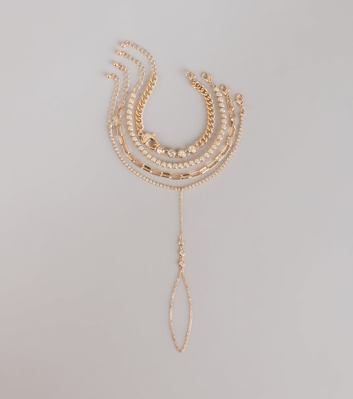 Luxe Sparkle Layered Hand Chain