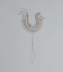 Shine On Repeat Rhinestone Hand Chain Bracelet Set
