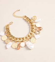 Extra Chic Pearl Charm Bracelet