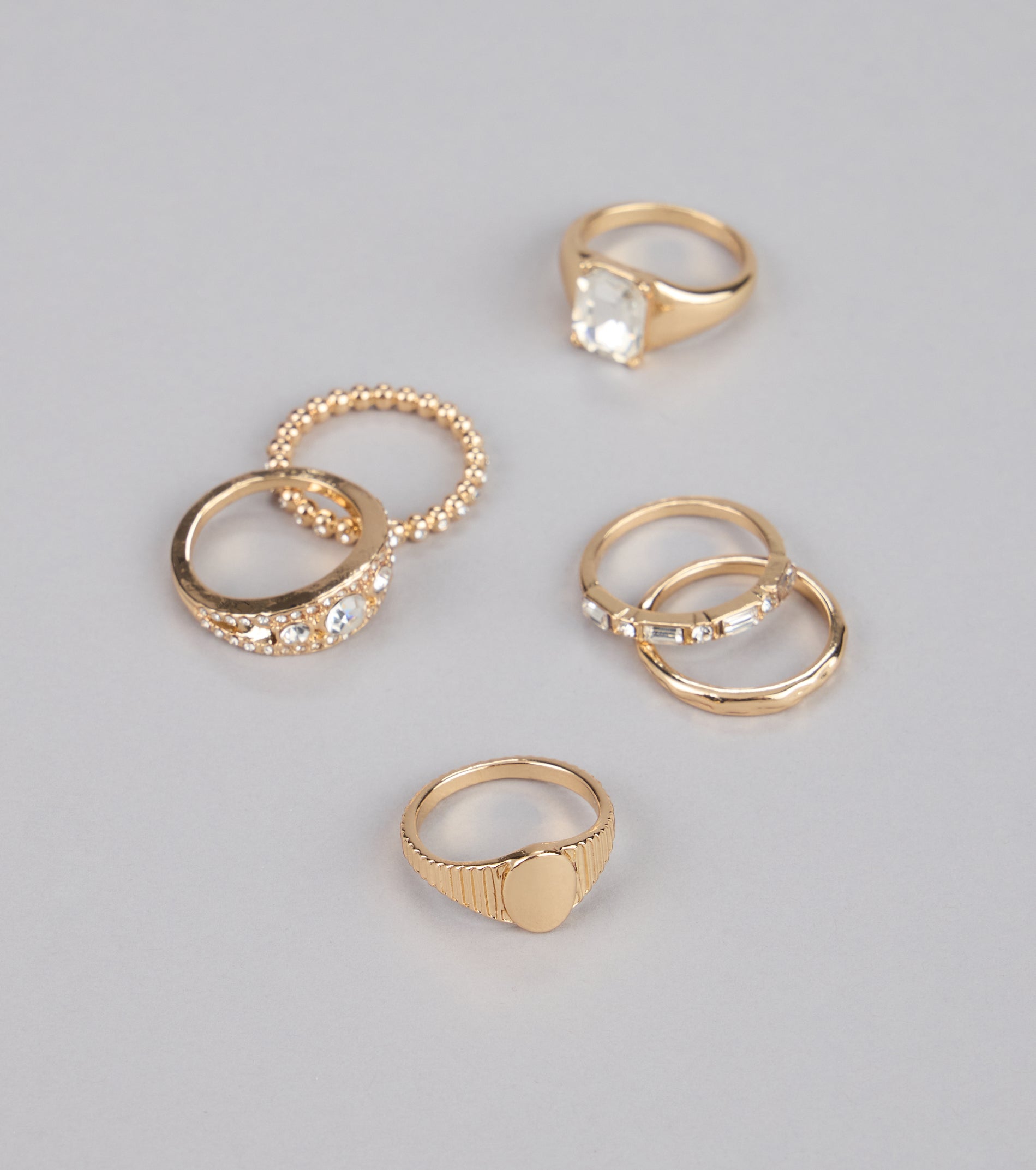 Effortless Shine Rhinestone Ring Set