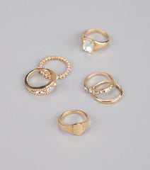 Effortless Shine Rhinestone Ring Set