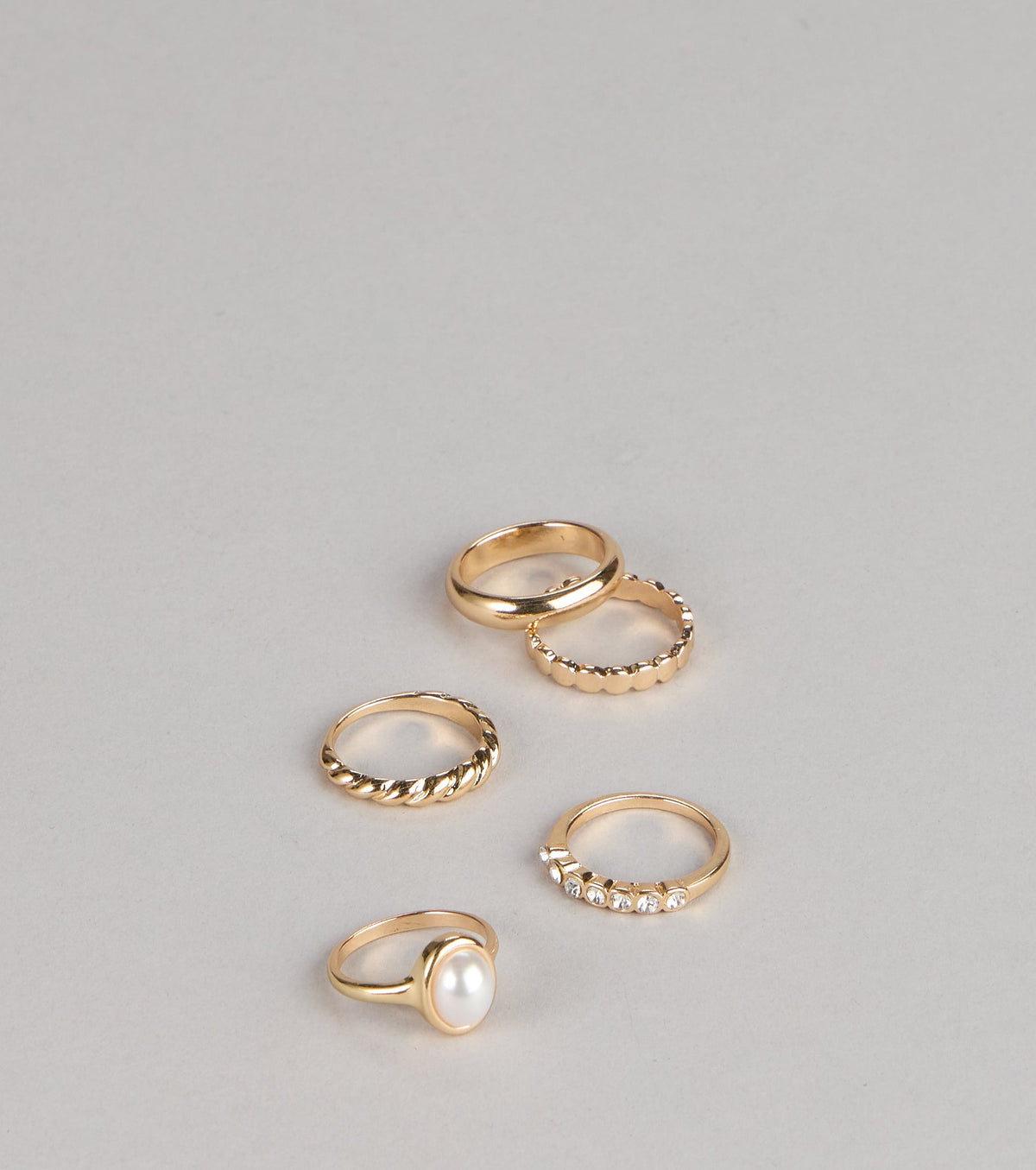 Stacked Shine Mood Five Pack Rings