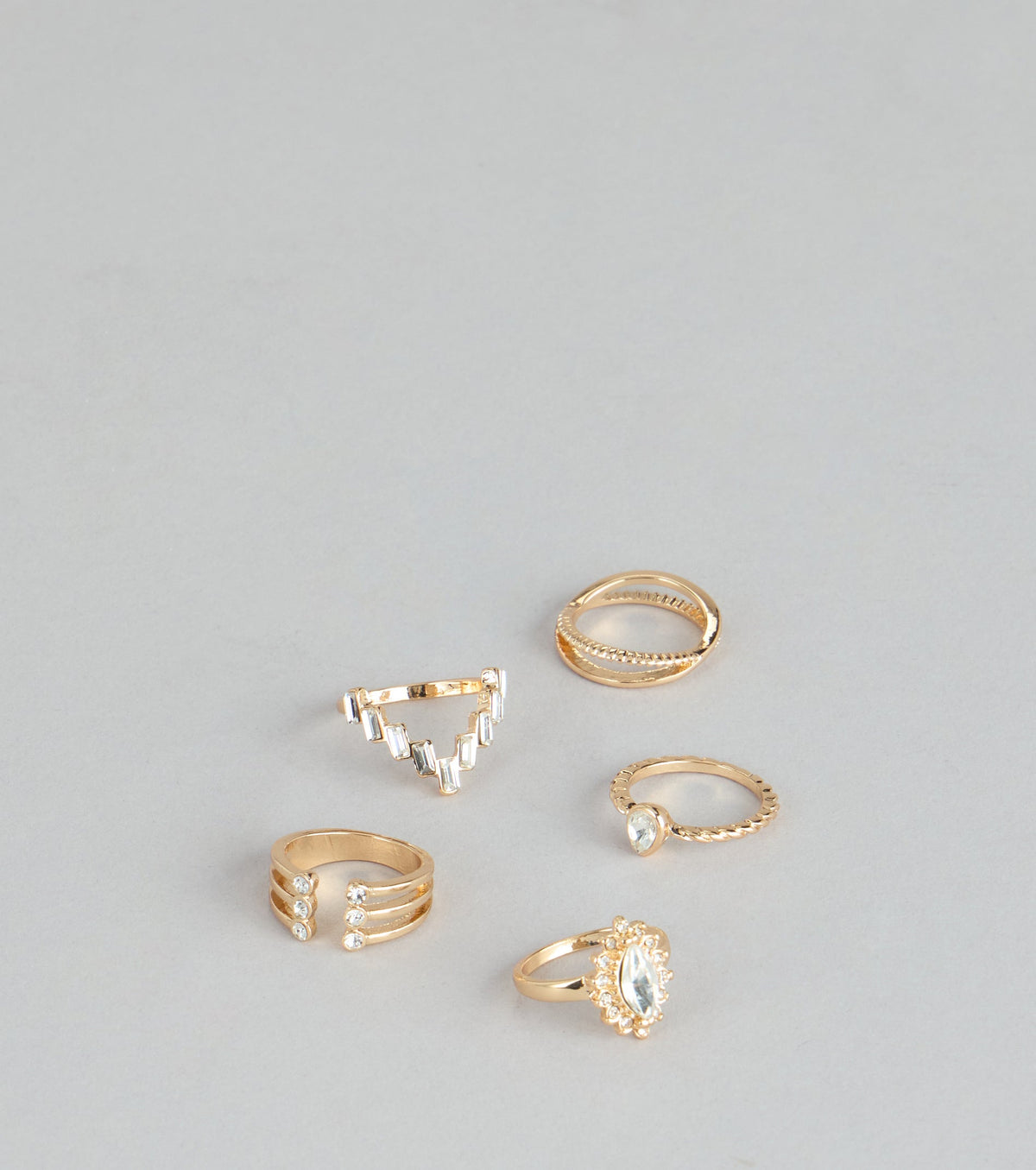 Mix And Match Five-Piece Ring Set