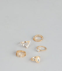 Mix And Match Five-Piece Ring Set