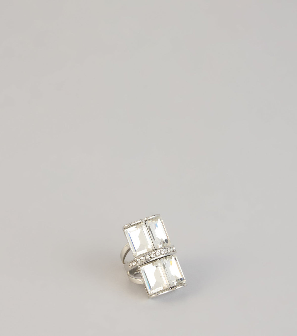 Too Glam Rhinestone Statement Ring